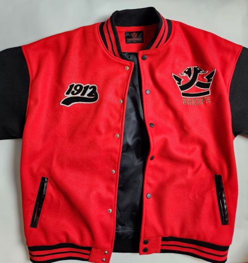 Red & Black Varsity Two Tone Jacket