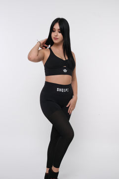 Women's Casual 2 Piece Tracksuit - Black