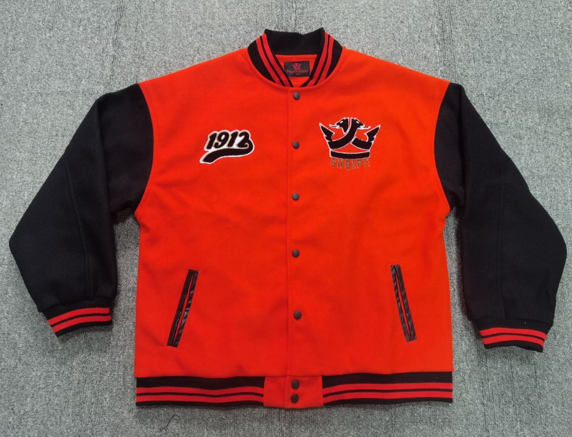 Red & Black Varsity Two Tone Jacket