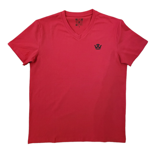 T-Shirt V Neck (Red)