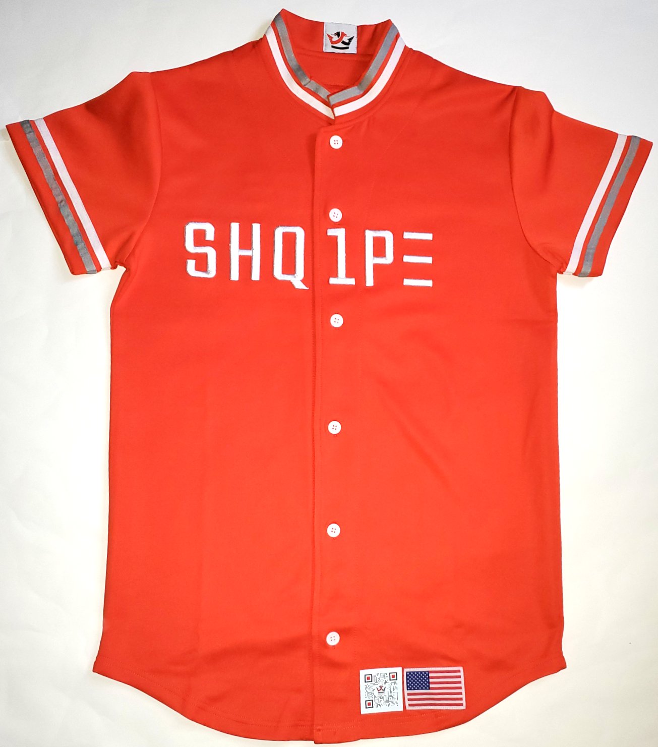 Shq1pe Baseball Jersey- Bright Red