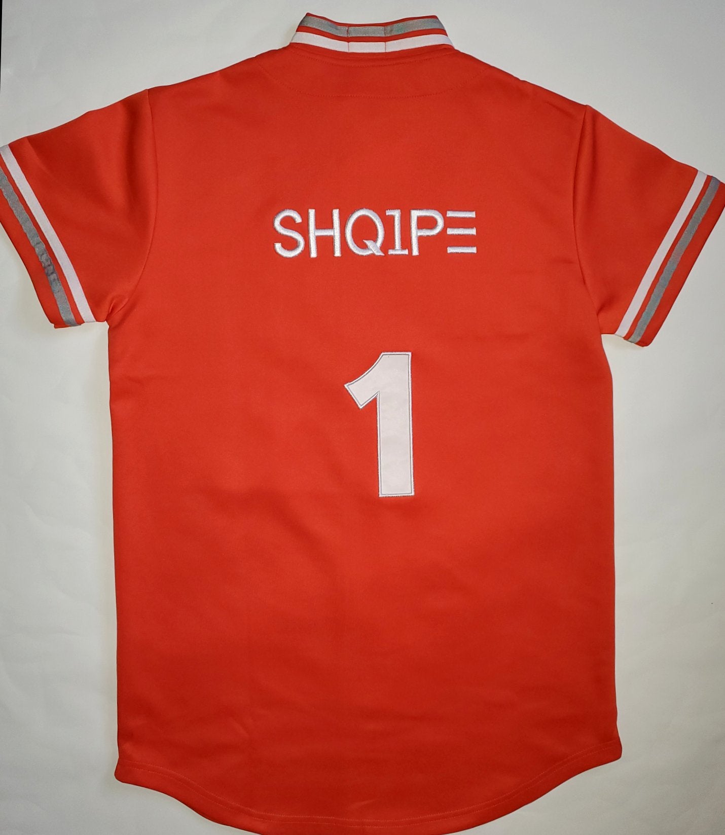 Shq1pe Baseball Jersey- Bright Red