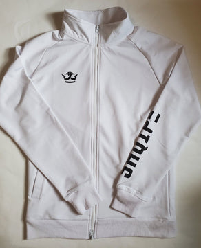 Streetwear Full Tracksuit - White (Black Logo)