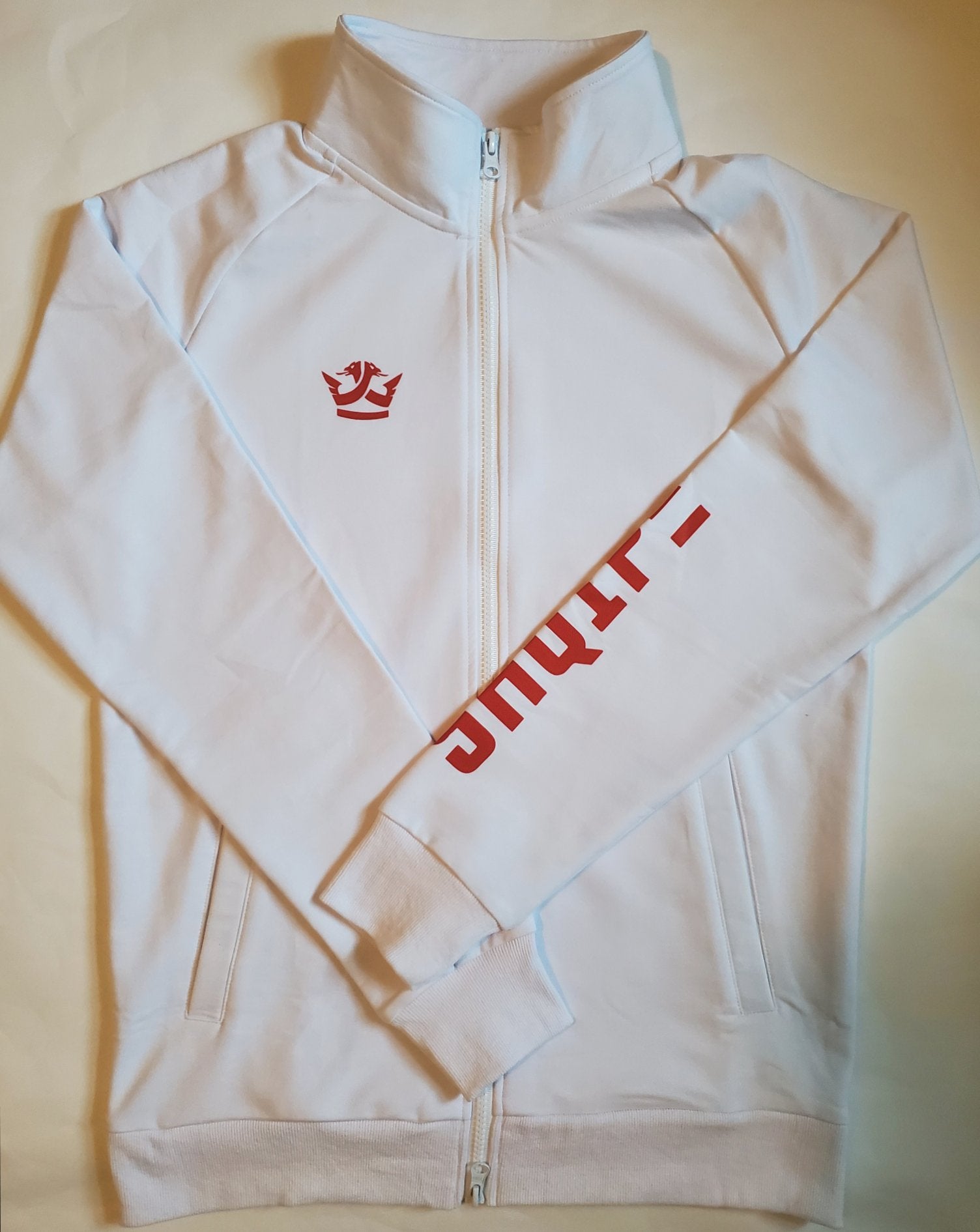 Streetwear full tracksuit - White (Red Logo)