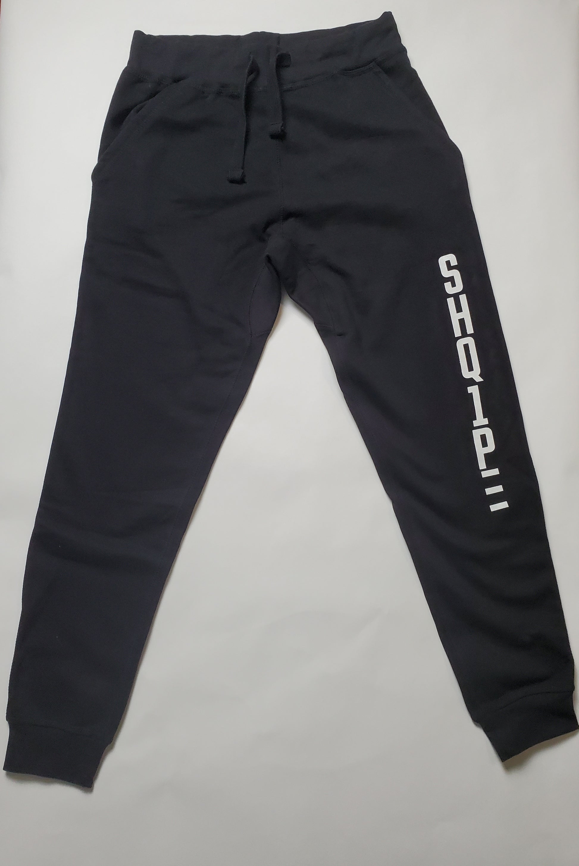 Premium Joggers-Black/White logo