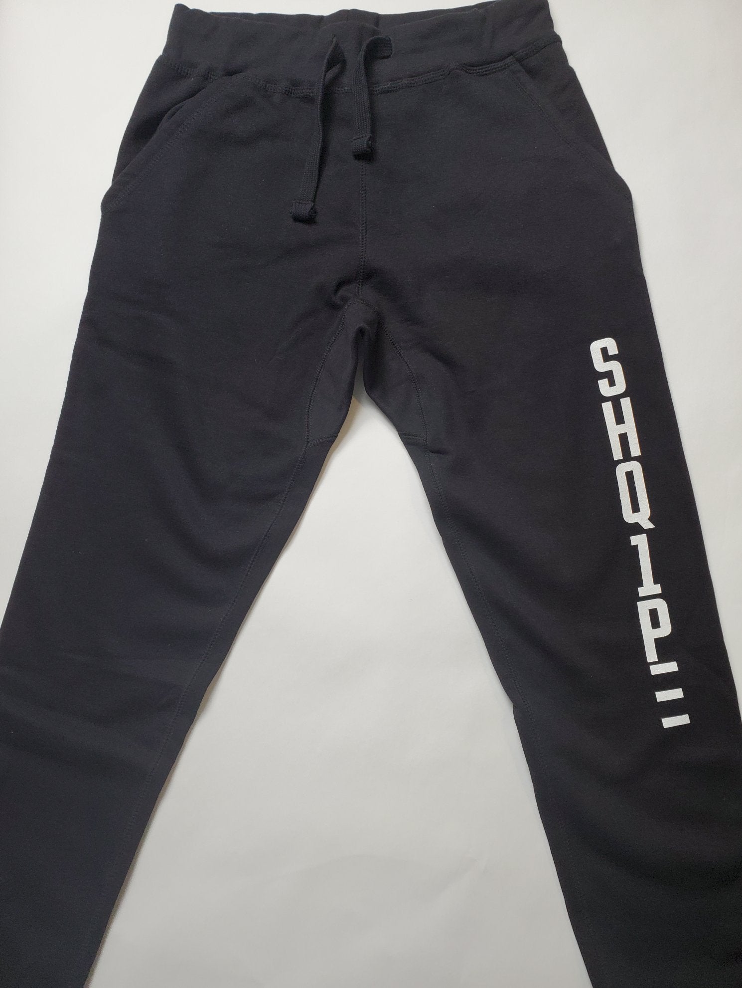 Premium Joggers-Black/White logo