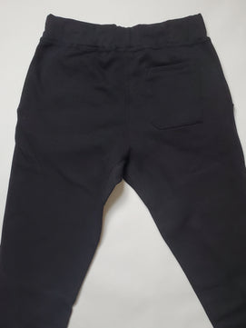 Premium Joggers-Schwarz/Weißes Logo