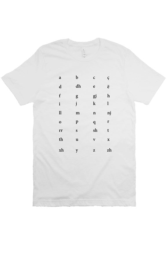Alphabet-T-Shirt – No Corner Weiß