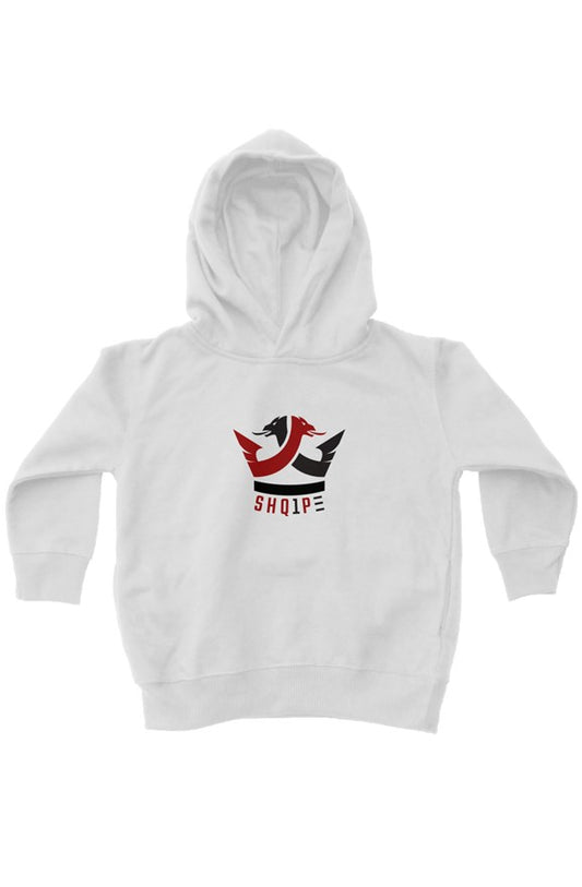 kids fleece pullover hoodie-white