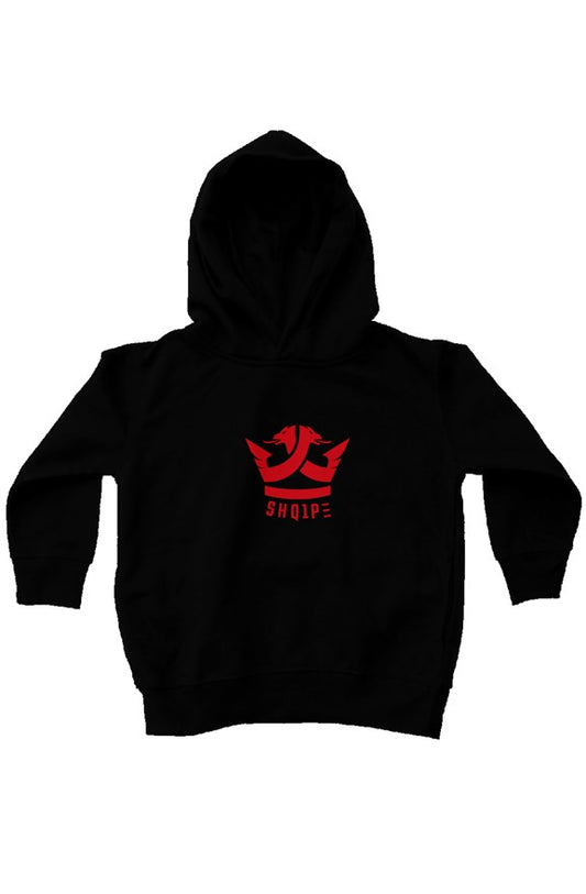 kids fleece pullover hoodie-black