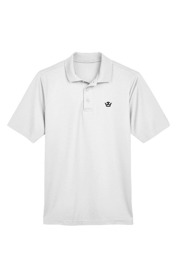Performance Polo-White/Black Crown