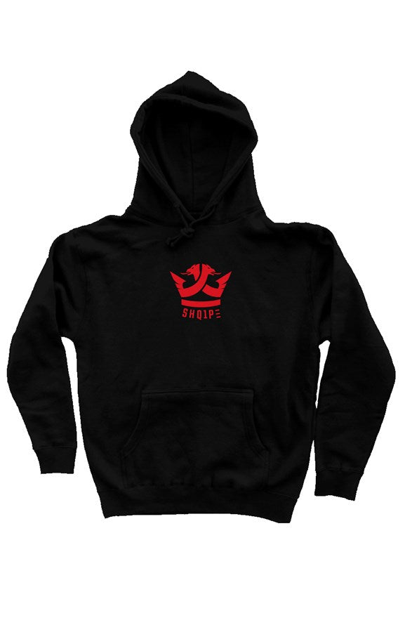 Pullover Hoodie- (Black) Red Logo – SHQ1PE.CO