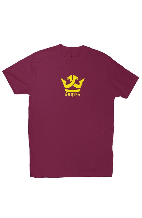 T-Shirt (Kastanienbraun/Gelbes Logo)