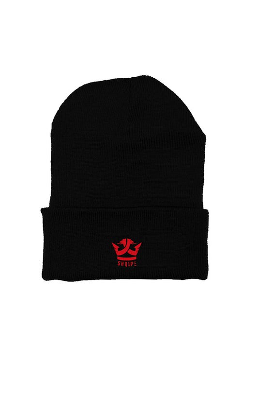 Classic Beanie_Black Red logo