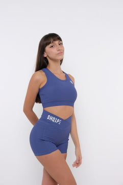 Shorts + Tank Top Blue Color/White Logo