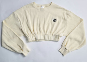 Jogger-Set mit kurzem Oberteil (Creme)