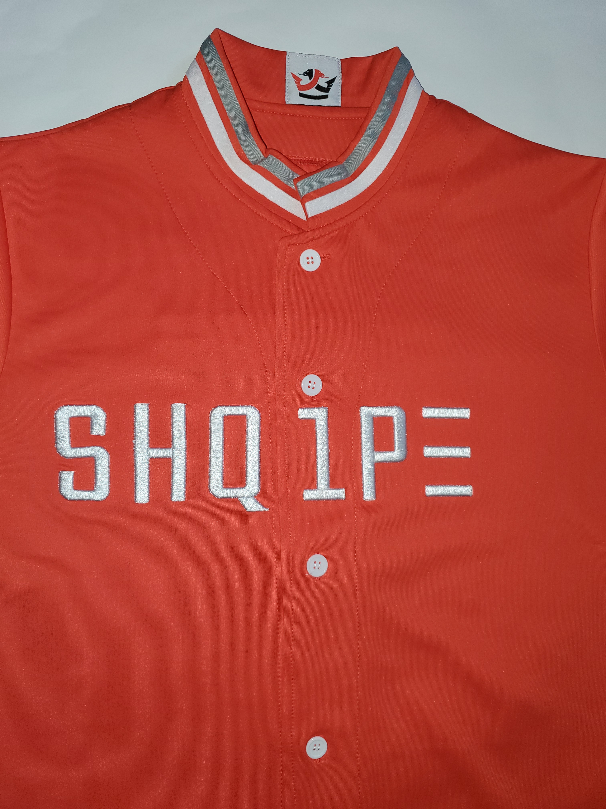 Shq1pe Baseball Jersey- Bright Red