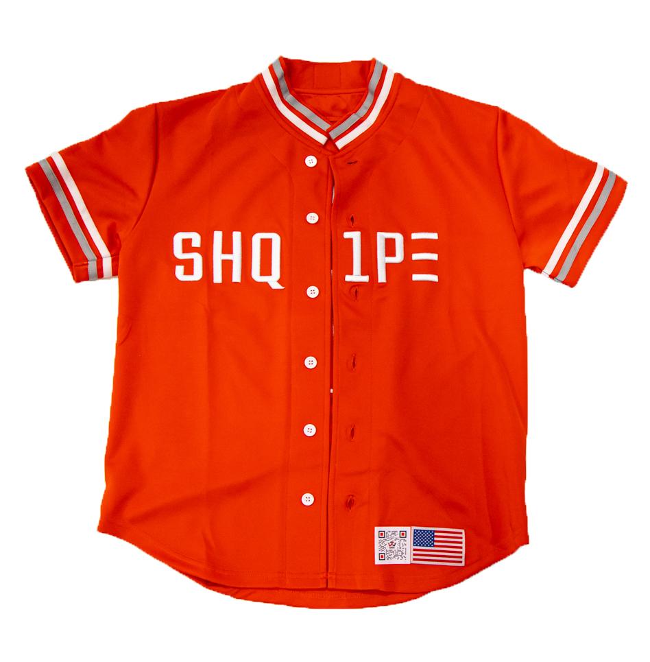 Shq1pe Baseball-Trikot – leuchtendes Rot