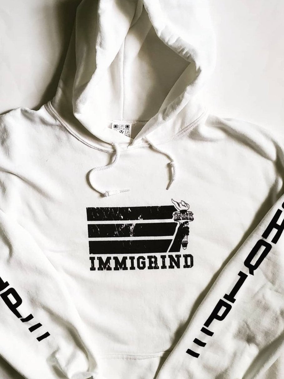 Weißer Pullover Hoody_Immigrind