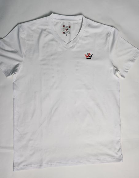 T-Shirt V Neck (White)