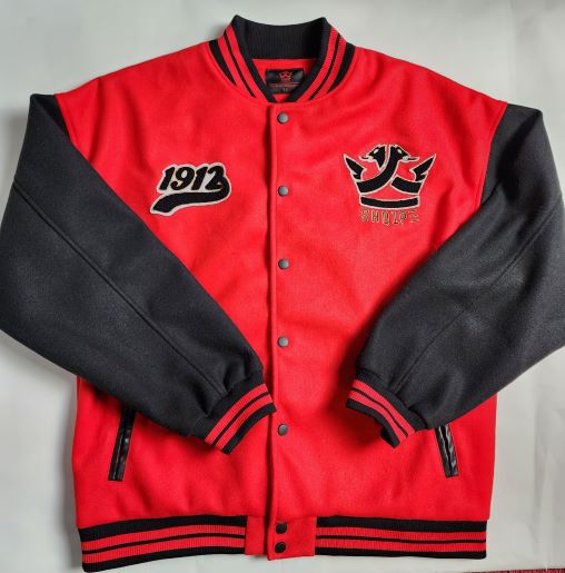PRE-ORDER !!! Custom Red & Black Varsity Two Tone Jacket