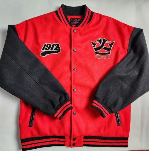 Red & Black Varsity Two Tone Jacket