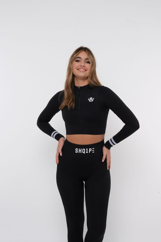 Women's Casual 2 Piece Tracksuit - Black