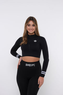 Women's Casual 2 Piece Tracksuit - Black