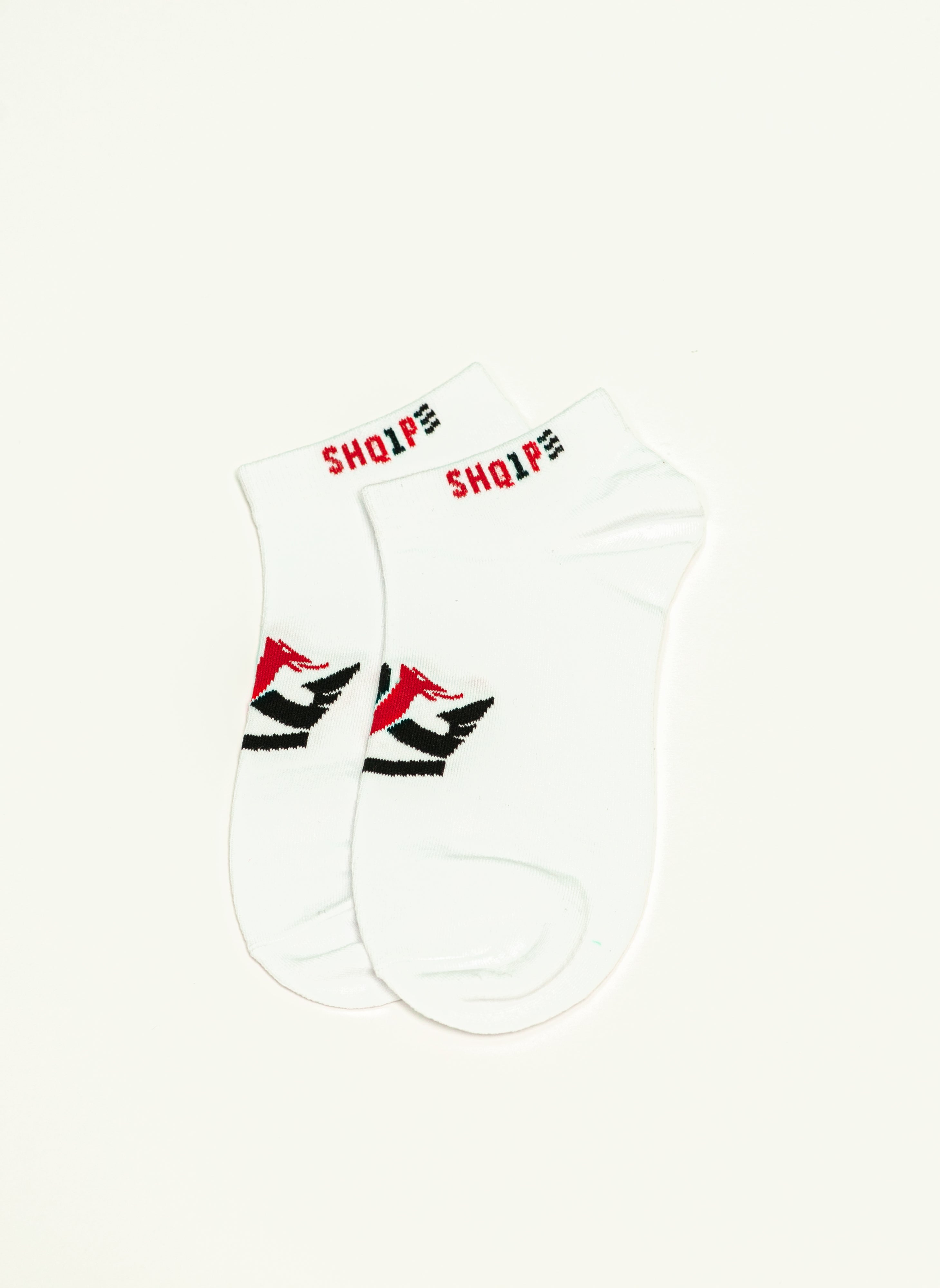 Shq1pe Socken Weiß